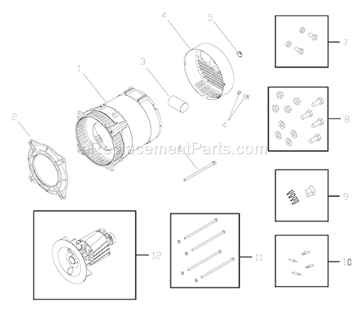 Page A Diagram and Parts List for 030217-0  Briggs and Stratton Generator